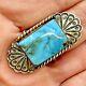 Navajo Turquoise Ring Fred Harvey Style Sz 8 Sterling Handmade By Sheena Jake