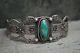 Navajo Vtg Old Pawn Thunderbird Snake Cuff Bracelet Fred Harvey Silver Turquoise