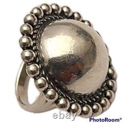 Navajo vintage Fred Harvey Era Sterling Silver Dome Ring Size 6