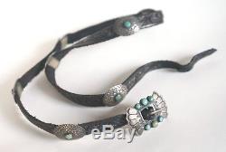 Nice Old Pawn Navajo FRED HARVEY Era Silver BOW TIE Shaped CONCHO BELT 1930s