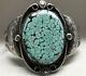 Number 8 Turquoise Fred Harvey Era Sterling Silver Cuff Bracelet 53.1 Grams