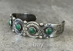 OLD FRED HARVEY ERA Native American Navajo Turquoise Sterling silver Bracelet