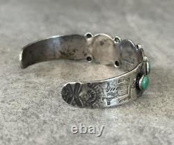 OLD FRED HARVEY ERA Native American Navajo Turquoise Sterling silver Bracelet