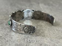 OLD FRED HARVEY ERA Native American Navajo Turquoise Sterling silver Bracelet