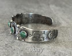 OLD FRED HARVEY ERA Native American Navajo Turquoise Sterling silver Bracelet