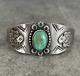 Old Fred Harvey Era Thunderbird Navajo Turquoise Sterling Silver Bracelet