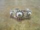 Old Fred Harvey Era Navajo Sterling Silver Dome Row Bracelet With Horse Dogs