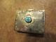 Old Fred Harvey Era Navajo Sterling Silver Turquoise Pill Box
