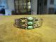 Old Fred Harvey Navajo Sterling Silver Turquoise Applied Thunderbird Bracelet