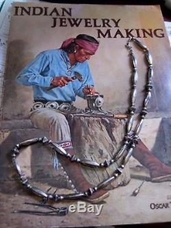 OLD PAWN Navajo Sterling Silver Pearl Bench Bead Necklace close 24 Fred Harvey