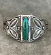 Old 40's Fred Harvey Era Navajo Turquoise Thunderbirds Sterling Silver Bracelet