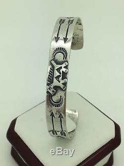 Old Fred Harvey Navajo Sterling Silver Horse Dog Bracelet