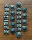 Old Fred Harvey Navajo Sterling Silver King's Manassa Turquoise 24 Concho Belt