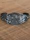 Old Fred Harvey Sterling Silver Wide Repousse Thunderbird Large Cuff Bracelet