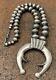 Old Ingot Fred Harvey Navajo Sterling Silver Bench Bead Squash Blossom Necklace