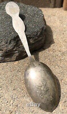 Old Pawn Fred Harvey Era Navajo Whirling Log Ingot Stamped Sterling Silver Spoon