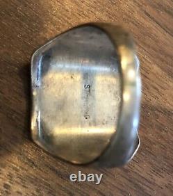 Old Pawn Fred Harvey Era! Stamped Sterling Silver Thunderbird Ring Size 10 1/2