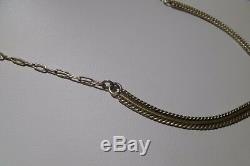 Old Pawn Fred Harvey Red Coral Bar Chain Necklace Sterling Silver Estate Vintage