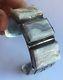 Old Pawn Fred Harvey Sterling Silver White Agate Petrified Wood Cuff Bracelet