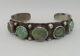 Old Pawn Fred Harvey Turquoise Silver Cuff Bracelet Real Old