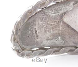 Old Pawn Navajo Fred Harvey Era Sterling Silver Stamp Work ARROW Cuff Bracelet