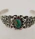 Old Pawn Navajo Sterling Silver Arrow Turquoise Cuff Bracelet Fred Harvey Era