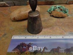 Omg! Old Navajo Silver Dinner Bell Hand Stamped Native Old Pawn Fred Harvey Era