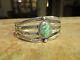 Rare Early Fred Harvey Era Navajo 900 Coin Silver Spiderweb Turquoise Bracelet