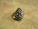Real Old 1920's Fred Harvey Era Navajo Coin Silver Whirling Log Ring Size 5