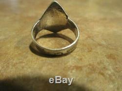 REAL OLD 1920's Fred Harvey Era Navajo Coin Silver WHIRLING LOG Ring Size 5