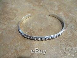 REAL OLD Fred Harvey Era MAISELS Navajo Sterling Silver RAINDROP Row Bracelet