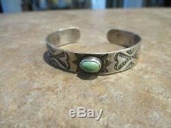 REAL OLD Fred Harvey Era Navajo COIN Silver Turquoise WHIRLING LOG Bracelet