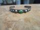 Real Old Fred Harvey Era Navajo Graduated Sterling Turquoise Dome Bracelet