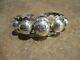 Real Old Fred Harvey Era Navajo Sterling Silver Five Dome Row Bracelet