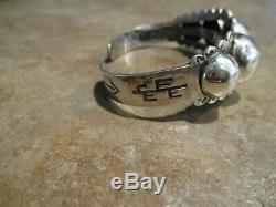 REAL OLD Fred Harvey Era Navajo Sterling Silver FIVE DOME Row Bracelet