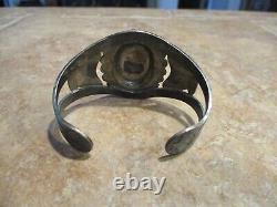REAL OLD Fred Harvey Era Navajo Sterling Turquoise Bracelet with Thunderbirds