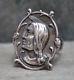 Rare Antique Vtg Silver Fred Harvey Era Indian Chief Ring Art Nouveau Old Pawn 7