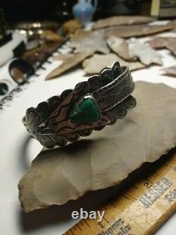Rare Old Wow Navajo Sterling Ingot Arrow Cuff Fred Harvey Classic Sterling