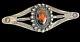 Rare Vtg Fred Harvey Era Sterling Silver Petrified Wood Pin/brooch Nice