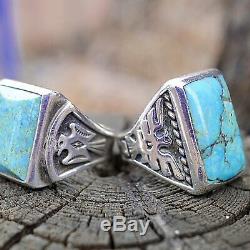 Size 9.5 Mens Turquoise Ring Fred Harvey Era Old Pawn NAVAJO Silver Southwest