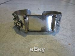 Sterling Silver Turquoise Bell Trading Watch Cuff Bracelet Fred Harvey Era
