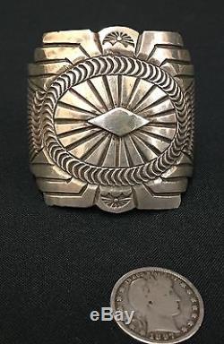 Sterling or Coin Silver Navajo Cuff Bracelet Fred Harvey Era Item UNIQUE