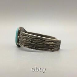 Sturdy! Handmade, Fred Harvey Era Bracelet Sterling Silver and Turquoise