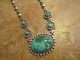 Ultra Fine Old Fred Harvey Era Navajo Sterling Silver Royston Turquoise Necklace