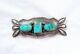Vintage Fred Harvey Navajo Rare Fox Nevada Turquoise Pin Sterling Silver 1910