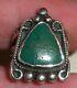 Vintage Navajo Turquoise Sterling Silver Ring Size 5 Fred Harvey Era Stamps Vafo