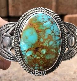 VTG Fred Harvey Era Navajo Royston Turquoise Sterling Silver Arrow Cuff Bracelet