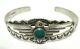 Vtg Fred Harvey Era Sterling Silver Turquoise Thunderbird Navajo Bracelet