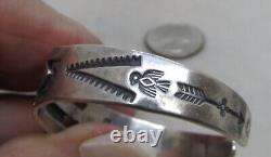 VTG SW N A FRED HARVEY CUFF With TURQUOISE, ARROWS, & TBIRD STERLING