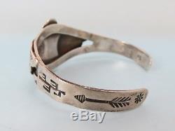 Very good thunderbird Fred Harvey VTG sterling silver cuff bracelet